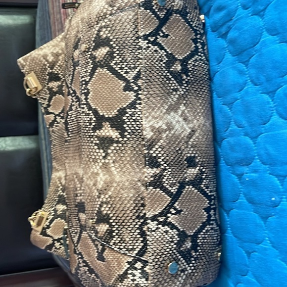 INC International Concepts® tote features gleaming chain-detail straps. - Picture 3 of 4